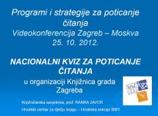 Nacionalni kviz za poticanje čitanja od 199. do 2012. godine